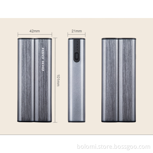 Pocket size travel using mobile charger portable manual mobile phone charger 5200mah power bank